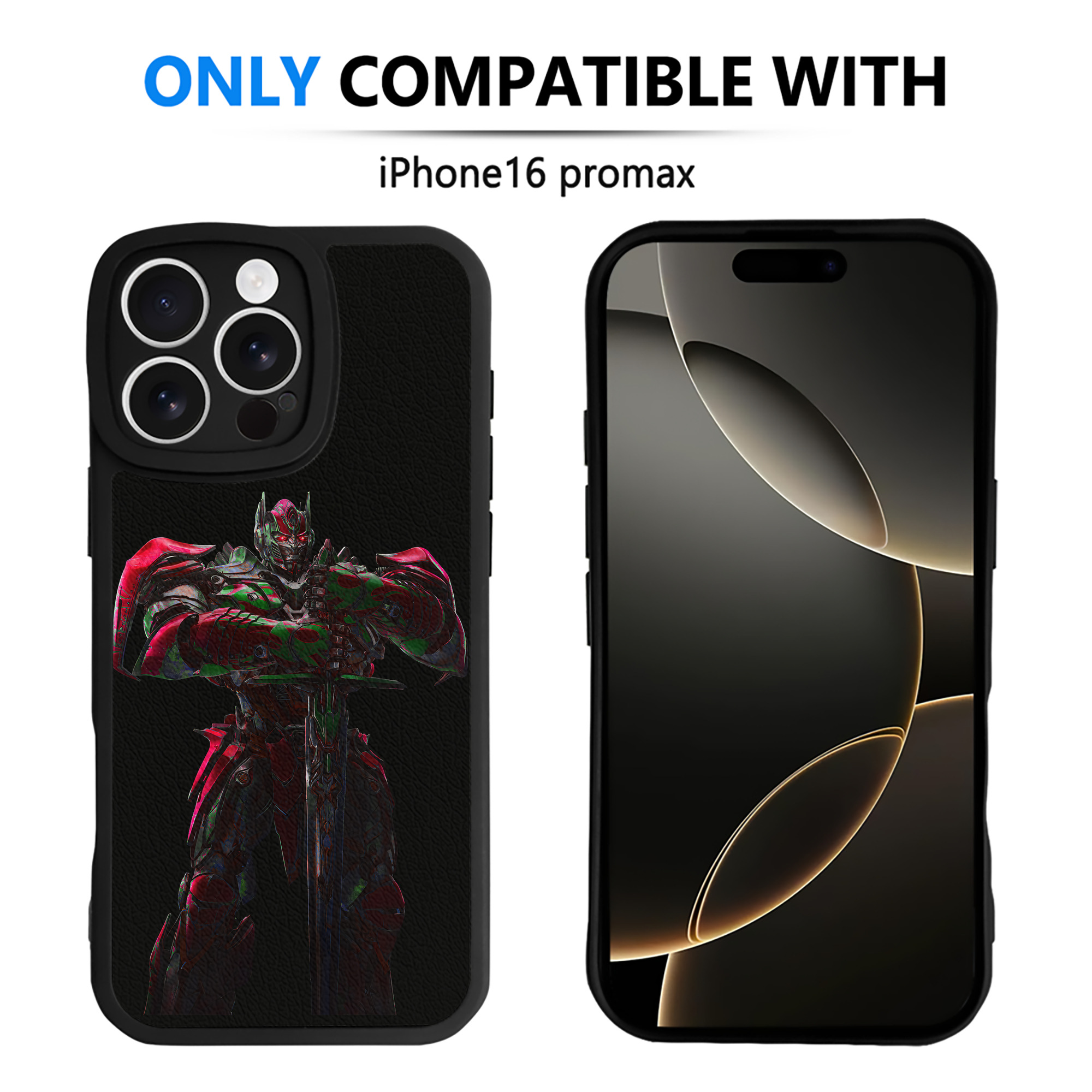 （画像用） Transformers トランスフォーマー 【iPhone 16シリーズ対応】シリコンスマホケース（レザー調） 材質：シリコン